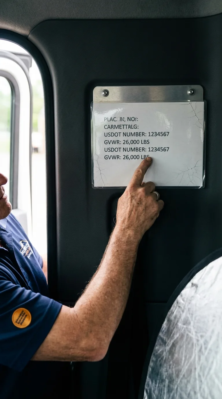 USDOT licensing placard verification in Fort Edward